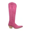 Dingo Womens Thunder Road Stacked Heel Cowboy Boots In Pink