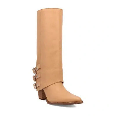 Dingo Womens Urban Cowgirl Stacked Heel Cowboy Boots In Brown