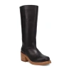 Dingo Womens Vagabond Stacked Heel Cowboy Boots In Black