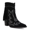 Dingo Womens Wild Sage Block Heel Cowboy Boots In Black