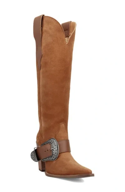 Dingo Yeehottie Over The Knee Western Boot In Brown