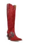 Dingo Yeehottie Over The Knee Western Boot In Red