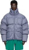 Dingyun Zhang Navy Quilted Volume Down Jacket In Navy