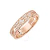 Dinh Van 18k Rose Gold Pulse Diamond Ring