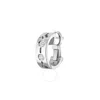 Dinh Van 18k White Gold Diamond Pulse Mono Hoop Earring