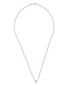 Dinh Van 18k White Gold Le Cube Diamant Large Chain Necklace With Diamond, 17.7 In White