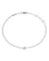Dinh Van 18k White Gold Le Cube Diamont Diamond Cube Chain Link Bracelet In White
