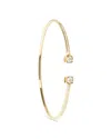 Dinh Van 18k Yellow Gold Le Cube Diamant Diamond Cube & Channel Set Wire Cuff Bracelet In Gold