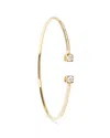 Dinh Van 18k Yellow Gold Le Cube Diamant Diamond Wire Cuff Bracelet In Gold