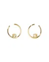 Dinh Van 18k Yellow Gold Le Cube Diamant Spiral Hoop Earrings In Gold