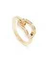 Dinh Van 18k Yellow Gold Maillon Diamond Openwork Ring In Gold