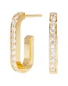 Dinh Van 18k Yellow Gold Maillon Diamond Oval Hoop Earrings In Gold