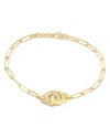 Dinh Van 18k Yellow Gold Menottes Diamond Interlocking Link Bracelet - Exclusive In White/gold