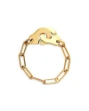 Dinh Van 18k Yellow Gold Menottes Interlocking Chain Link Ring In Gold
