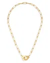 Dinh Van 18k Yellow Gold Menottes Interlocking Clasp Open Link Necklace, 17.5 In Gold
