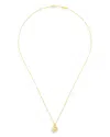 Dinh Van 18k Yellow Gold Menottes Pendant Necklace With Diamonds, 16.5 In Gold