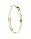 Dinh Van 18k Yellow Gold Pulse Diamond Cutout Bangle Bracelet In Gold