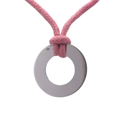 Dinh Van Cible Medium Necklace In 18k White Gold