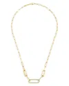 Dinh Van Dihn Van 18k Yellow Gold & Diamond Large Maillon L Necklace, 17.7 In Gold