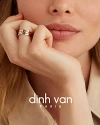Dinh Van Dihn Van 18k Yellow Gold Pulse Diamond Medium Ring In Gold