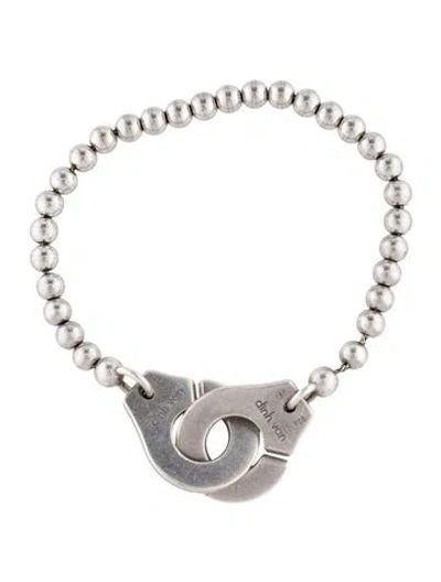Pre-owned Dinh Van Menottes Bracelet, 7" In Multi