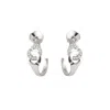 Dinh Van Menottes Creoles R7 Earrings In 18k White Gold