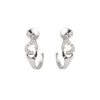 Dinh Van Menottes Creoles R7 Earrings In 18k White Gold