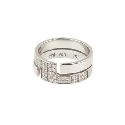 Dinh Van Seventies Ring In 18k White Gold