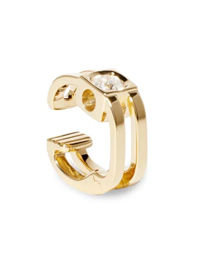 Dinh Van Women's Le Cube Diamant 18k Yellow Gold & 0.15 Tcw Diamond Ear Cuff