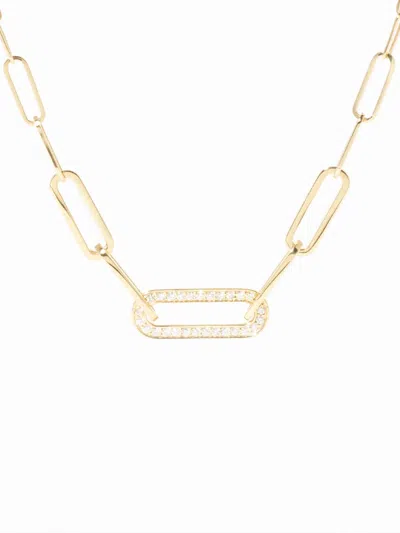 Dinh Van Women's Maillon 18k Yellow Gold & 0.12 Tcw Diamond Paper Clip Chain Necklace