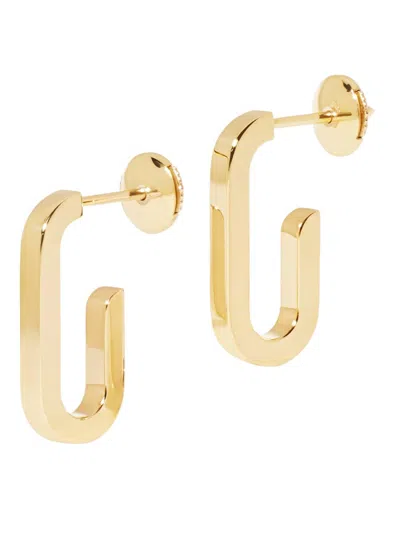 Dinh Van Women's Maillon 18k Yellow Gold Small Oval Hoop Earrings