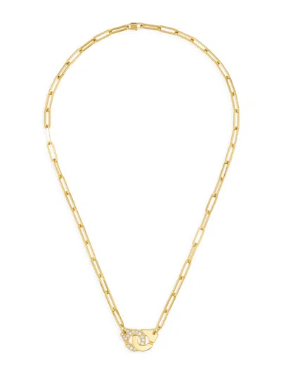 Dinh Van Women's Menottes  R12 18k Yellow Gold & Diamond Pendant Necklace