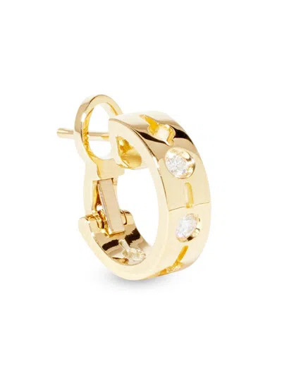Dinh Van Women's Pulse Mono 18k Yellow Gold & 0.05 Tcw Diamond Clip-on Hoop Earring