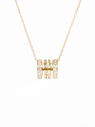 Dinh Van Women's Pulse 18k Yellow Gold & 0.62 Tcw Diamond Pendant Necklace In Pink