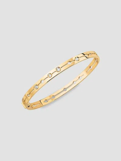 Dinh Van Women's Pulse Small 18k Yellow Gold & Diamond Bangle