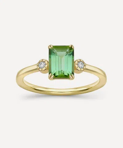 Dinny Hall 14ct Gold Violet Tourmaline And Diamond Ring