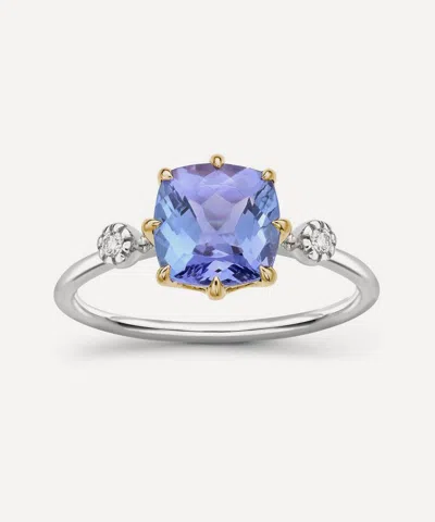 Dinny Hall 14ct White Gold Iris Tanzanite And Diamond Ring