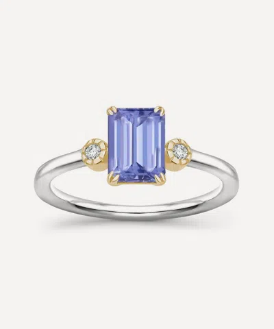 Dinny Hall 14ct White Gold Violet Tanzanite And Diamond Ring