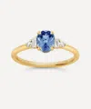 Dinny Hall 18ct Gold Katie Cornflower Blue Sapphire And Diamond Ring