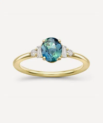 Dinny Hall 18ct Gold Katie Green Sapphire And Diamond Ring