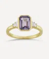 Dinny Hall 18ct Gold Mila Lilac Sapphire And Diamond Ring