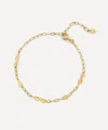 Dinny Hall 18ct Gold-plated Vermeil Silver Folded Heart Chain Bracelet In Gold