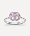 Dinny Hall 18ct White Gold Mia Pink Sapphire And Diamond Ring