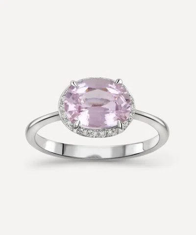 Dinny Hall 18ct White Gold Mia Pink Sapphire And Diamond Ring