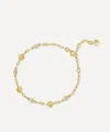 Dinny Hall 22ct Gold-plated Vermeil Silver Folded Heart And Gemstone Bracelet