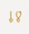 Dinny Hall 22ct Gold-plated Vermeil Silver Folded Heart Drop Earrings