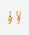 Dinny Hall 22ct Gold-plated Vermeil Silver Folded Heart Duo Drop Earrings