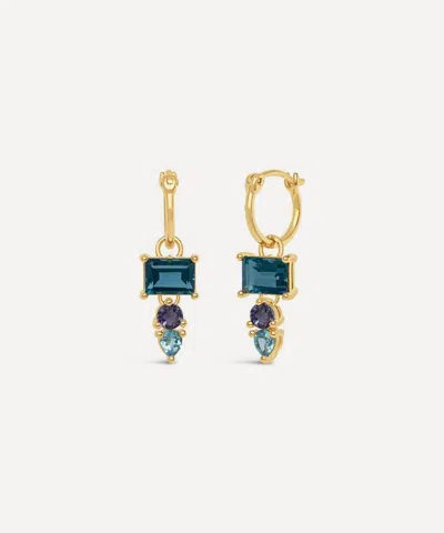 Dinny Hall 22ct Gold-plated Vermeil Silver Gem-set Drop Earrings