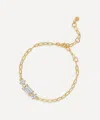 Dinny Hall 22ct Gold-plated Vermeil Silver Gem-set Trilogy Bracelet In Gold