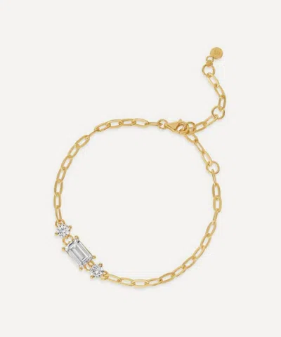 Dinny Hall 22ct Gold-plated Vermeil Silver Gem-set Trilogy Bracelet